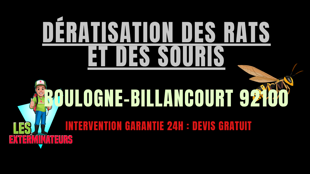 Dératisation des rats et des souris Boulogne-Billancourt
