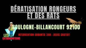 Dératisation rongeurs et des rats Boulogne-Billancourt