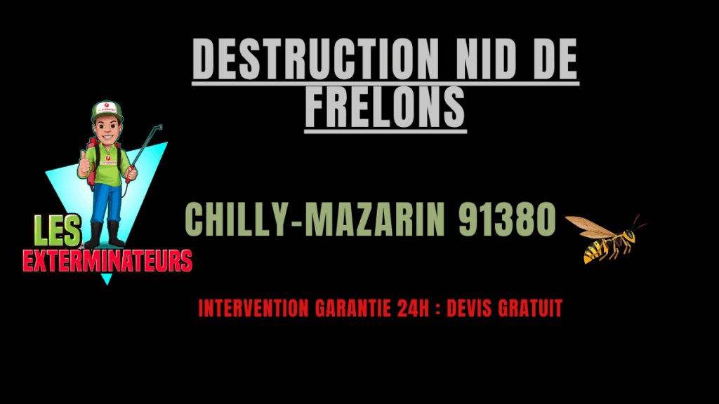 destruction nid de frelons chilly mazarin 91380