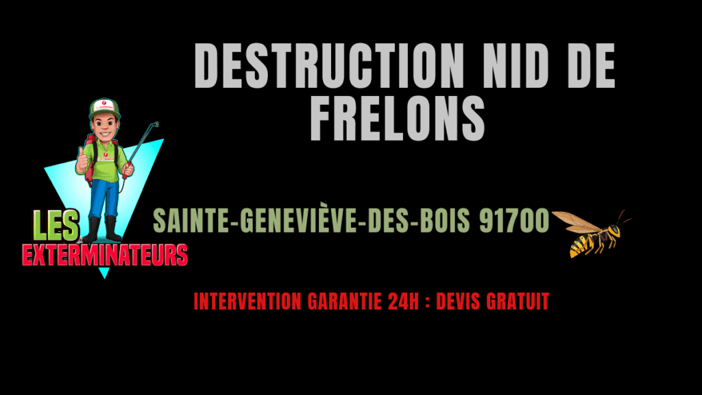 destruction nid de frelons Sainte-Geneviève-des-Bois