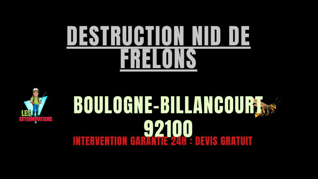 Destruction nid de frelons Boulogne-Billancourt