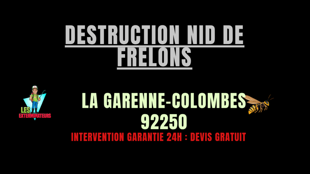 Destruction nid de frelons La Garenne-Colombes