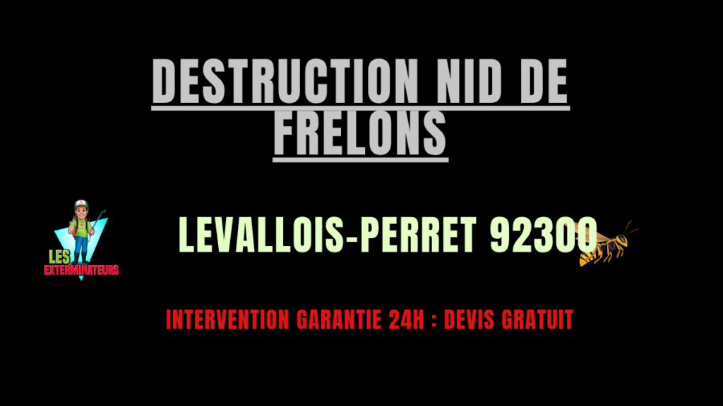 Destruction nid de frelons Levallois-Perret