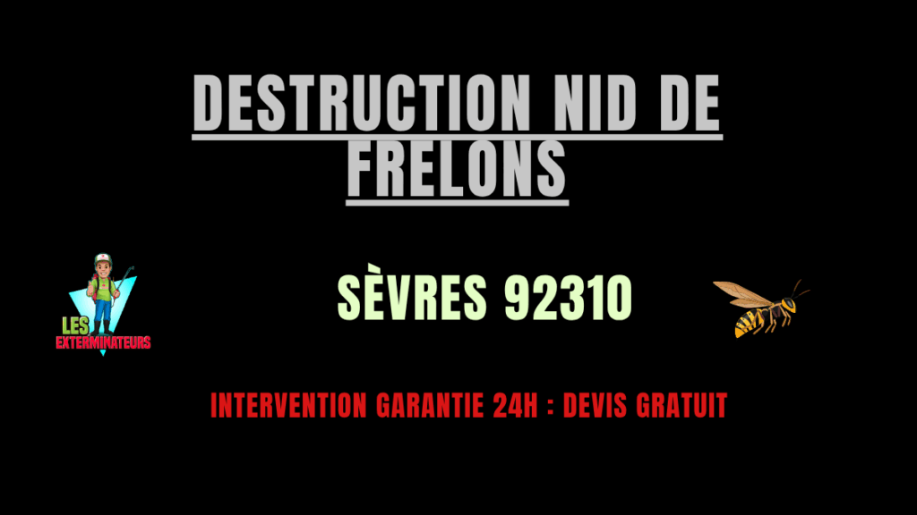 Destruction nid de frelons Sèvres